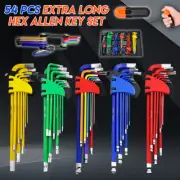 54 PCS EXTRA LONG ARM BALL POINT END ALLEN HEX KEY WRENCH HARDWARE HAND TOOL SET