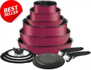 14-Piece T-Fal Ingenio Nonstick Cookware Set, Induction, Oven Safe, Rose Pink