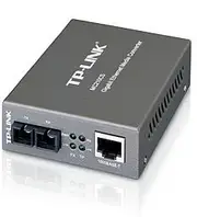 TP-Link MC210CS 1000Mbps RJ45 to 1000Mbps single-mode SC fiber Converter, Full-duplex, up to 15Km, switching power adapter, chas