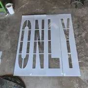ONLY Stencil 96 Inch Parking Lot Stencil 8 Foot LDPE Striping 1/8" LDPE