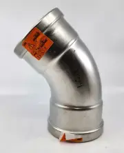 4” VIEGA PROPRESS 45 Coupling with stop: 316 Stainless Steel #80485