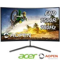 在飛比找Yahoo奇摩購物中心優惠-Aopen 27HC5R S3 27型VA 曲面電腦螢幕 F