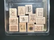 Stampin Up’ - 2006 - “Taggers Dozen" 12 piece rubber stamp kit *RETIRED*