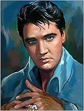 DIY 5D Diamond Painting by Number Kits, Painting Cross Stitch Full Drill Crystal Rhinestone Embroidery Pictures Arts Craft for Home Wall Decor Gift 30X40cm（Elvis Presley）