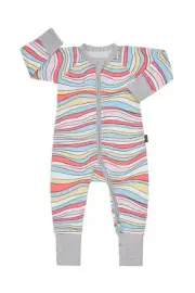 Bonds BZBVA GC4 Wavy Striped Fluro Wondersuit Size (00) 3-6mths NWT