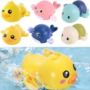 6 PCS Bath Toys, Bathtub Toys, Wind up Bathing Water Toy Bath Swimming Duck Toy,