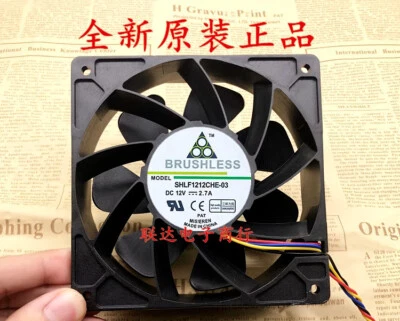 1pcs SHLF1212CHE-03 DC12V 2.7A 12cm 12038 4-Wire Cooling Fan