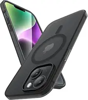 JETech Matte Case for iPhone 14 6.1-Inch Compatible with MagSafe, Non-Yellowing and Anti-Fingerprint, Shockproof Translucent Frosted TPU Soft Phone Cover (Midnight)