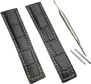 YingYou 20mm 22m Genuine Leather Watchband Compatible With TAG HEUER Strap Series Men Quality Band Soft WatchBand Compatible With TAG HEUER Wrist Bracelet