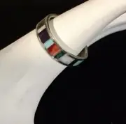 Native American jewelry. Handcrafted Navajo Inlay Ring.