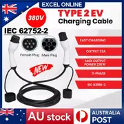 EV Power Cable Type 2 Universal Portable 5M Charging 32A 22Kw 3-Phase Telsa BYD