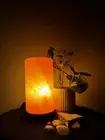 Home Crystal Decor | Himalayan Cylinder Shape Rock Lamp Dimmable Light Kirk Wood