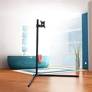 Floor LCD Monitor Mount - Computer Monitor Bracket, with Two-Section Arm Mount, Set on The Floor Universal Mobile Lifting and Rotating Frame, Conference Room Podium Universal TV Floor Stand