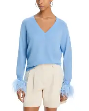Milly Wool Blend V Neck Sweater