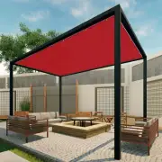 PATIO 13-22FT Red Sun Shade Sail Straight Edge UV-Anti Cover Rectangle