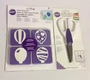 WILTON, CAKE STAMP SET OF 4 PIECES AND DECORATIVE ZIG ZAG SCISSORS, FONDANT, NIB