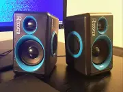 Blue PC Computer Speakers With Surround Sound USB Wired Laptop Deep Bass Desktop