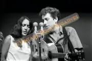 BOB DYLAN Newport '63 JOAN BAEZ Fine Art Archival Photo (11x17) fr Negative RARE