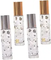 LALADEFIEE 10ml Perfume Roller Sub Bottle Set Portable Travel Toiletry Bottle Essential Oil Glass Bottles Leakproof Roll on Perfume Bottles