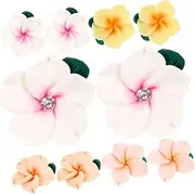 Polymer Clay Flower Hair Clip Charms 25mm Diy Flower Accessories for Diy Hair Clip Decor