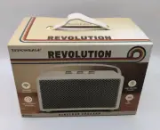 Bluetooth Throwback Revolution Wireless Speaker FM Radio, Vintage Retro Look NIB