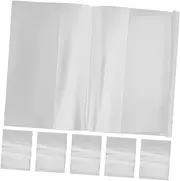 HOMSFOU 10Pcs Adjustable Clear Book Protective Sleeves for Books and Easy to Clean for School Supplies and Book Protection