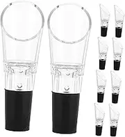 SHOWERORO 24pcs Set Wine Decanter Set Acrylic Wine Pourers and Bottle Stoppers for Enhanced Aroma and Flavor for Home Parties Bars and Restaurants Design