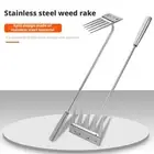 Weed Puller Tool with Long Handle, Hoe Garden Tool Weeding Rake Combo