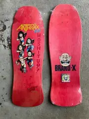 Brand-X 2022 Anthrax "Mosh It Up" Collectors Edition Reissue Skateboard Deck Red