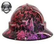 Custom Hydrographic Safety Hard Hat SKULL CANDY PRO CHOICE WIDE BRIM