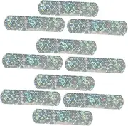 Self-adherent Cohesive Wrap Bandages Glitter 10 Pack Adhesive Bandages Small Adhesive Stickers for Wounds and Cuts