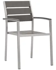 Modway Shore Outdoor Patio Aluminum Dining Armchair