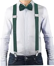 [DEARMAMY] Elegant Boys Suspenders Set Bow Tie and Suspenders for Trousers under Clothing Suspender Elastic Straps
