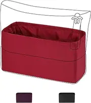 DGAZ Silk Purse Organizer Insert For Chanel Gabrielle Bags,Silky Smooth Bag Organizer，Luxury Handbag & Tote Shaper(Rouge grenat,Small)