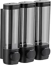Shower Shampoo Dispenser 3 Chamber, 300mlx3 Shower Dispenser 3 Chamber No Drill Wall Mounted Shampoo and Conditioner Dispenser Body Wash Soap Dispenser for Shower Wall Bathroom