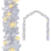 Christmas Garland with LED Lights 10 m White