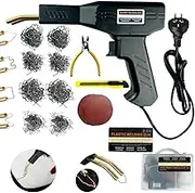 Plastic Welder with 800PCS Staples, Plastic Welding Kit, Hot Stapler Kit, Plastic Welder Gun Kit, Car Bumper Repair Kit, Plastic Repair Kit, Portable Toolbox (Upgrade black, other)