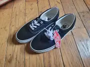 NEW VANS ERA Classic Black White Low Shoes Skate Sneakers Old Skool Men Sz 6