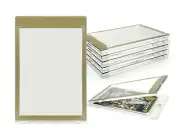 CF Magnetic Card Holder One Touch Case GOLD BORDER - 35PT-360PT Sizes
