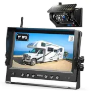 9 Inch Magnetic Solar Wireless Backup Camera System, 9600mAh Solar