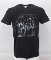NEW Alexander McQueen Men's 682528 SKULL DIAGRAM Cotton T Shirt SIZE S Black