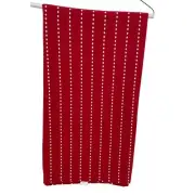 Vintage Square Tablecloth 100% Cotton Red White 55" x 56"