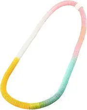 Vaveren Weighted Fitness Hoop Abdomen Fitness Circles PVC Entertainment Spring Hoop Waist Friendly Design for Gym Kids Men Women Home