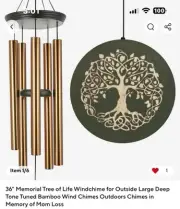 wind chimes outdoor large 36 In