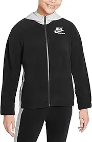 [Nike] Big Girls Sportswear Heritage Jacket (B(DJ5745-010)/W, Small)