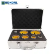 7pcs/box Diamond Drilling Bits Set How Saw for Porcelain Tile Aluminum Case
