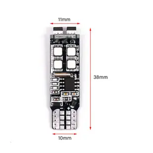 【AUTOTNT】T10 LED RGB RF 遙控可穿墻 爆閃 七彩 汽車小燈 示寬燈汽車閱讀燈 牌照燈 機車 變色