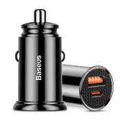 Baseus 30W 2-Port USB Car Charger Adapter USB-A&USB-C/Dual USB-A Fast Charging for iPhone 12 13 14 14 Pro 14Pro Max for
