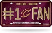 Rico Industries NBA Cleveland Cavaliers #1 Fan Metal Auto Tag 8.5" x 11" - Great for Truck/Car/SUV