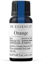 In Essence Pure Orange Essential Oil – Orange Oil for Energizing Aromatherapy, Massage and Oil Diffuser - 8ml